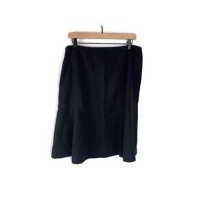 Pendleton Black Wool A-Line Skirt Womens Size 14 Made In USA